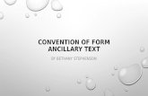 Conventions of form- ancillary text