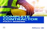 Complete contractor policy wording - Allianz Insurance Complete Contractor Policy Wording Introduction