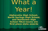 What a Year! Alpharetta High School, North Springs High School, and Northview High School FBLA teams win first place state awards