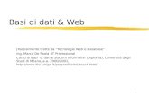 1 Basi di dati & Web [Parzialmente tratte da Tecnologie Web e Database ing. Marco De Paola -IT Professional Corso di Basi di dati e Sistemi Informativi