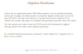 Corso di Informatica - Logica & programmazione - Raffaele Grande - 2005 1 Algebra Booleana Come per la rappresentazione dellinformazione e la sua memorizzazione
