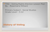 Hilliard History Of Voting