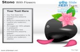 Stones with flowers spa pink powerpoint ppt slides