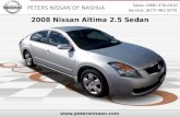 Used 2008 Nissan Altima Sedan - Nashua NH Nissan Dealer