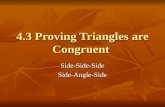 4.3 Proving Triangles are Congruent