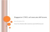 Rapporto  CNEL  sul mercato  del  lavoro Roma, 30  settembre , 2014