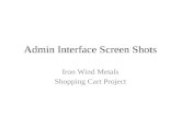 Admin Interface Screen Shots Iron Wind Metals Shopping Cart Project