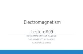 Electromagnetism Lecture#09 MUHAMMAD MATEEN YAQOOB THE UNIVERSITY OF LAHORE SARGODHA CAMPUS