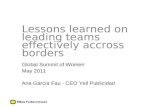 Lessons learned on leading teams effectively accross borders