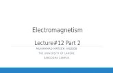 Electromagnetism Lecture#12 Part 2 MUHAMMAD MATEEN YAQOOB THE UNIVERSITY OF LAHORE SARGODHA CAMPUS