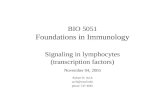 BIO 5051 Foundations in Immunology