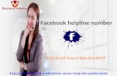 Toll-free Facebook Helpline Number 1-866-224-8319 at your service