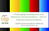 Challenging Development and Research Communications Internal communications