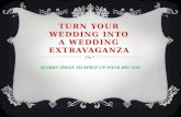 TURN YOUR WEDDING INTO A WEDDING EXTRAVAGANZA
