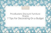 Price Busters Discount Furniture: 7 Tips For Decorating On A Budget