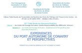 EXPERIENCES  DU PORT AUTONOME DE CONAKRY ET PERSPECTIVES