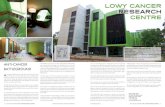 LOWY CANCER RESEARCH .116 NSW PROJECT FEATURE LOWY CANCER RESEARCH CENTRE AUSTRALIAN NATIONAL CONSTRUCTION