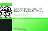RECOMENDACIONES METODOLÓGICAS PARA LA ENSEÑ · PDF file 2016. 1. 28. · RECOMENDACIONES METODOLÓGICAS PARA LA ENSEÑANZA ONE 2013 Educación Secundaria ... Cristina Fernández