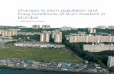 Changes in slum population and living conditions of slum