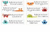 Monster Slime Monster Eyeballs Monster Tongues Monster