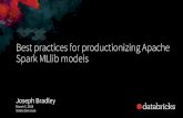 Best practices for productionizing Apache Spark MLlib models