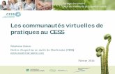 Les communautés virtuelles de pratiques au CESS ... Les communautés virtuelles de pratiques au CESS Stéphane Dubuc Centre d'expertise en santé de Sherbrooke (CESS) Février 2014