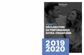 DÉCLARATION DE PERFORMANCE EXTRA-FINANCIÈRE 2019 2020