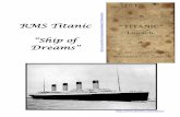 RMS Titanic Ship of Dreams - Weebly