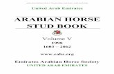 ARABIAN HORSE STUD Arabian Horse Stud Book Vol V.pdf ARABIAN HORSE STUD BOOK Volume V 1603– 2062 TABLE OF CONTENTS 1. Registered Horses 2. Stud Mares and their Progenies 3. Sires