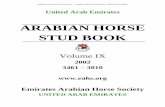 ARABIAN HORSE STUD BOOK Arabian Horse Stud Book Vol IX.pdf · PDF file United Arab Emirates . ARABIAN HORSE . STUD BOOK . Volume IX . 2002. 3461 – 3810 . . Emirates Arabian Horse