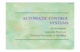 AUTOMATIC CONTROL karimpor/autocontrol/lec4_aut_con.pdf · PDF file AUTOMATIC CONTROL SYSTEMS Ali Karimpour Associate Professor FerdowsiUniversity of Mashhad. Ali Karimpour Apr 2013