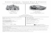 SAINT JOSEPH - SAINT PIUS X PARISH · PDF file St. Pius X Church 1161 Main St. MASS SCHEDULE Saturday - 4:00pm, Sunday –8:45am DAILY MASS Monday - Thursday 8:30am Fr. Stephen D.