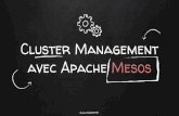 avec Apache Mesos Cluster · PDF file Un outils de cluster management : Apache Mesos • La mesosphère • Architecture • Les solutions concurrentes Conclusion Démonstration Alan