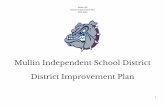 Mullin Independent School District District Improvement · PDF file 2019-09-01 · Mullin ISD District Improvement Plan 2019-2020 2 2019-2020 MULLIN .I.S.D Mission Statement The mission