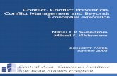 Conflict, Conflict Prevention, Conflict Management and Beyond