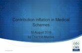 Contribution inflation in Medical Schemes Documents... · PDF file Contribution inflation • Contribution increases of medical schemes respond to a number of factors such as: I.