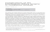 Complications of the Extrahepatic Biliary Surgery in ... ... obstructive jaundice developed. Morbidity and mortality rates in human EHBT surgery were approximately 30% when surgical