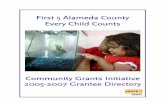 First 5 Alameda County Every Child ... First 5 Alameda County Every Child Counts Table of Contents Alameda Point Collaborative ..... 1 Alameda Unified School District Alameda (Family