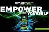 GRIDIRON PRODUCT CATALOG · PDF file Gridiron Energy Shot 2oz 10mg of CBD Gridiron CBD Power is here to get you over the midday energy hump. With organic fulvic-acid liquid, a hemp-extract