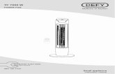 TF 7000 W - defy.co.za · PDF file @defy.co.za : 12: Tower fan / User Manual: 6: Warranty : This certificate is issued by DEFY APPLIANCES (PTY) LIMITED manufacturers of Defy and Ocean