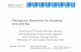 Transparent fileservices web - uni- · PDF file Transparent fileservices for Windows, Unix and Mac Leveraging ProLiant Storage Servers and Enterprise Virtual Array together with Windows