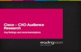Cisco CXO Audience Research · PDF file Cisco – CXO Audience Research Key findings and recommendations . CISCO approached us and asked: ... Target Audience Influencers Influence