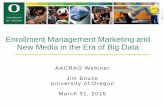 Enrollment Management Marketing and New Media in the Era ... · PDF file Enrollment Management Marketing and New Media in the Era of Big Data. What We Will Cover ... Meerkat/Periscope