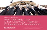 White Paper: Reinventing the 21st Century Higher Education ... · PDF file Reinventing the 21st Century Higher Education Experience 7 Wi-Fi is the Backbone for Digital Higher Education