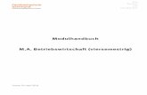 Modulhandbuch M.A. Betriebswirtschaft (viersemestrig) · PDF fileModul 9 – 10 Electives ... Balanced Scorecard als umfassendes Analyse- und Gestaltungskonzept Steuerungs- bzw. Führungsgrößen
