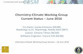 Chemistry-Climate Working Group Current Status – June · PDF file 2016-08-14 · Chemistry-Climate Working Group Current Status – June 2016 Co-chairs: Louisa Emmons (NCAR), Xiaohong