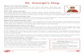 St. George’s Day - Horbury Primary Academy ... St. George’s Day St. George’s Day is celebrated annually on 23rd April. It is celebrated in honour of Saint George, the patron
