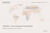 WACKER - Cash, Growth and Sustainability WACKER Virtual Capital Market Day 2020 5 June 16, 2020 Group Chemicals Doubling Sales in Chemicals since IPO Grow Above Chemical Production