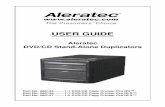 USER GUIDE - · PDF file • Select Copy function by pressing arrow button. Place the source DVD or CD in the top drive. Place blank DVD-R/RW, DVD+R/RW, CD-R/RW, or CD-RW media in