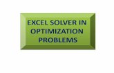 EXCEL SOLVER IN OPTIMIZATION PROBLEMS